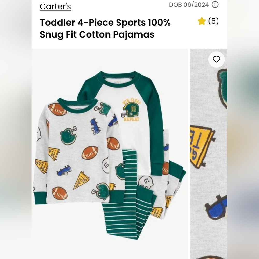 Carter's Sports Pajama Set